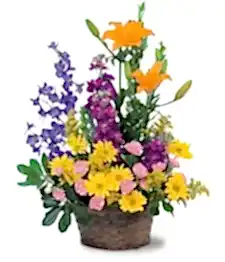 name: Basket of Mixed Flowers