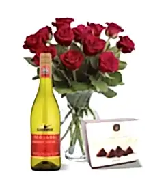 name: Dozen Red Roses, Wine & Truffles