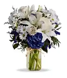 name: Beautiful in Blue in Mason Jar