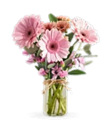 name: Shades of Pink in Mason Jar