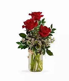 name: Radiant Roses in Mason Jar